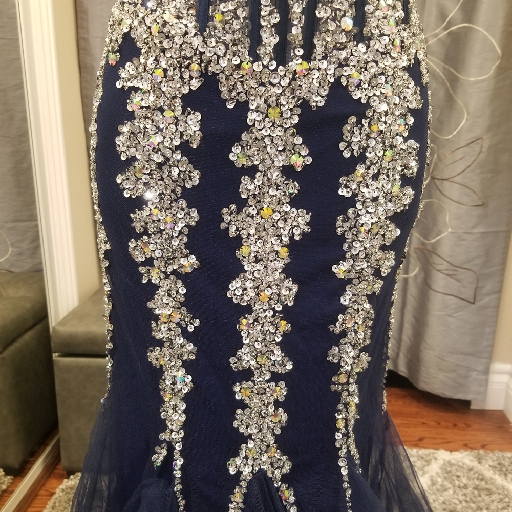 Jovani beaded corset evening dress. - Picture 9 of 16